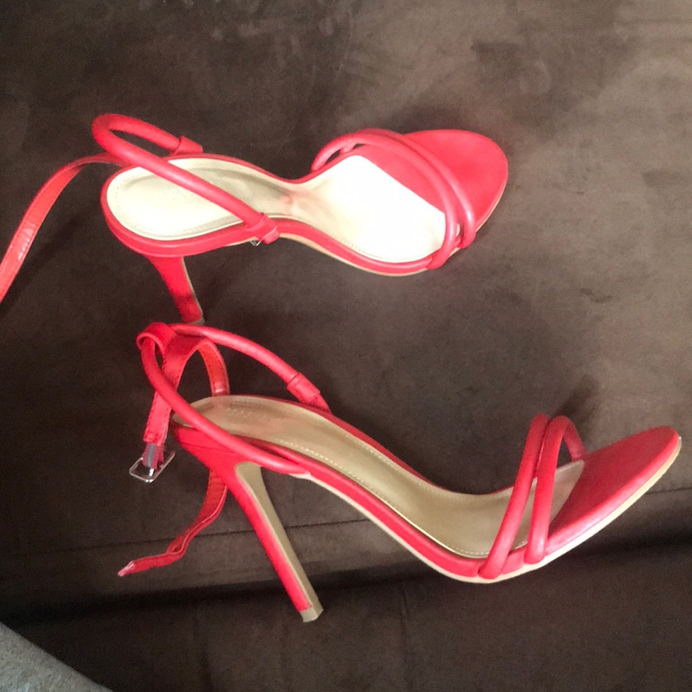 • Ankle Strapped Heels Red Forever 21